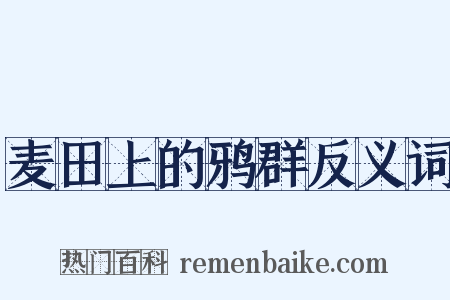 麦田上的鸦群反义词是什么意思的图片